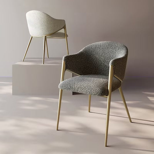 Velvet Stainless Steel Foot Dining chair