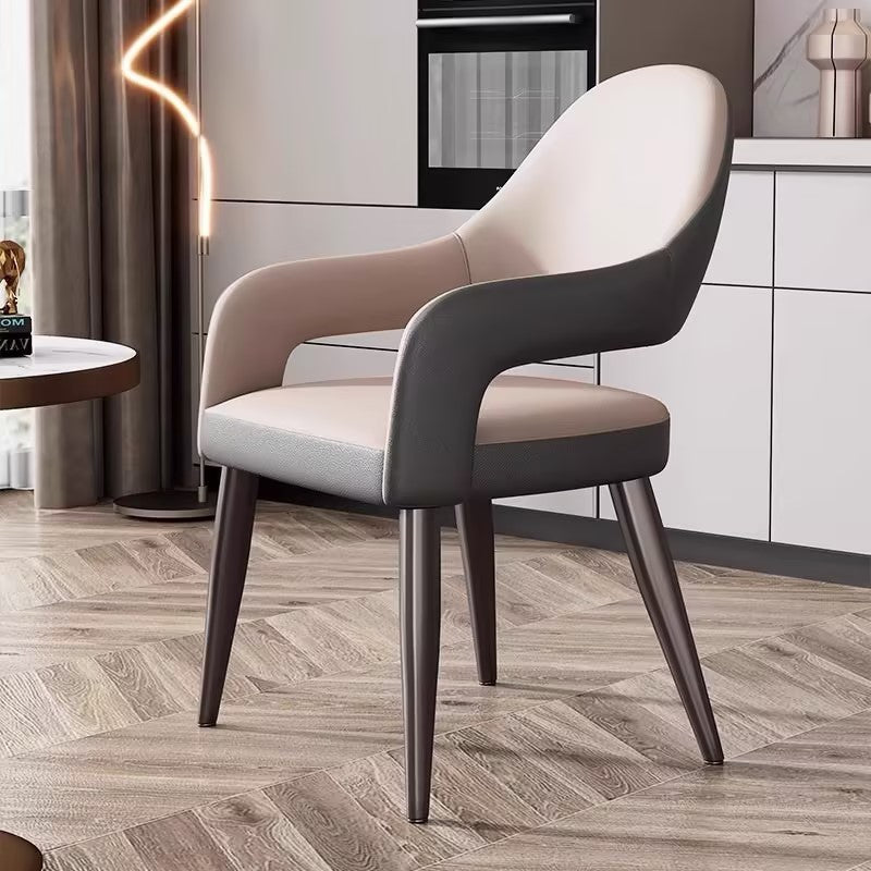 PU leather Stainless Steel Dining chair